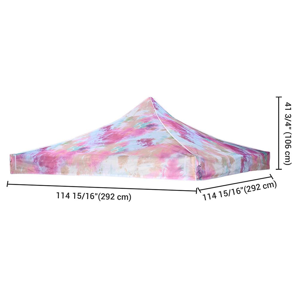 Yescom 10x10 Replacement Canopy Tie-dyed Pink (9.6'x9.6')