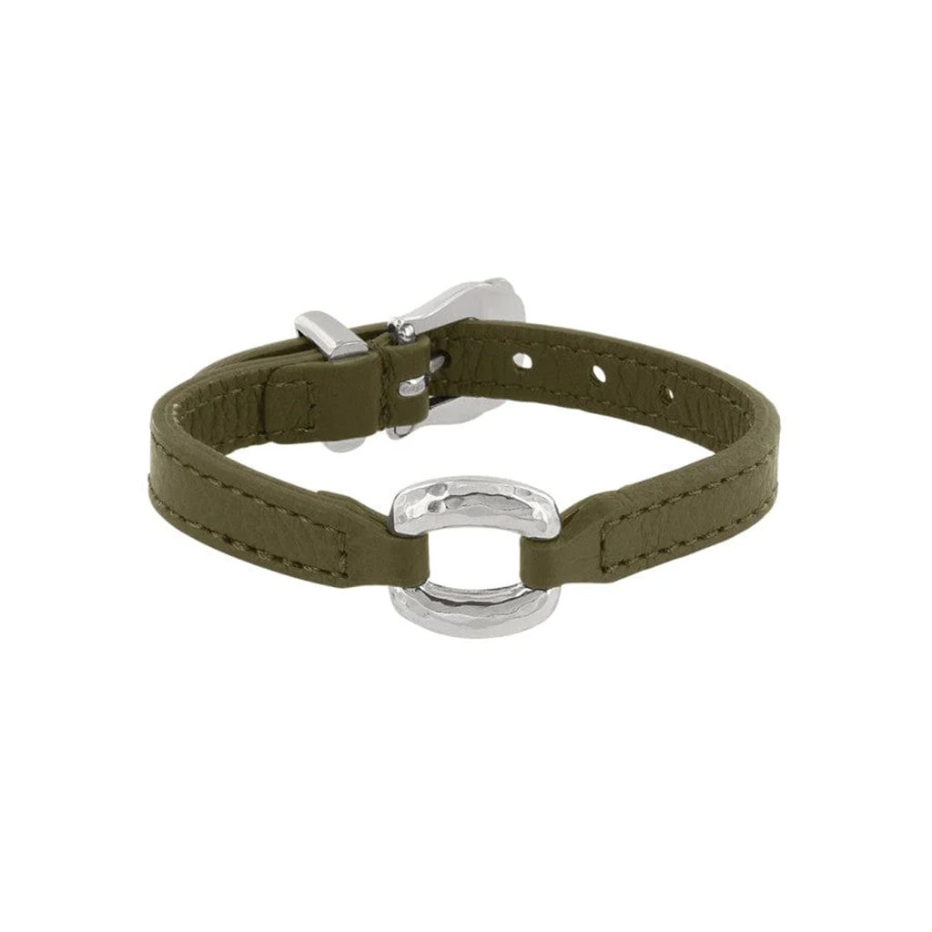 Brighton Timeless Link Bandit Bracelet in Olive