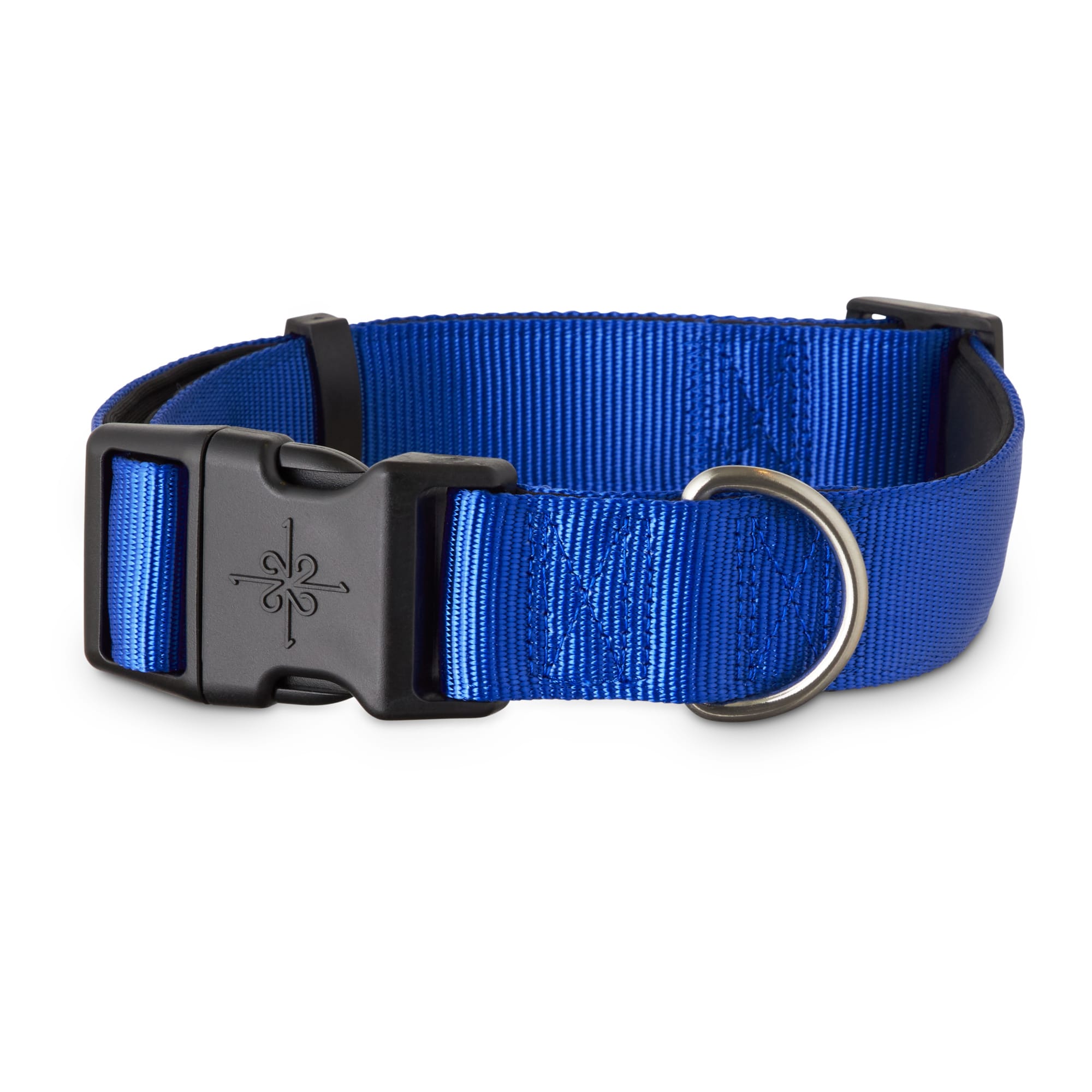 YOULY Blue Neoprene Padded Dog Collar， Medium