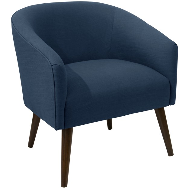 Skyline Furniture Natalee Chair Navy Linen With Espresso Legs