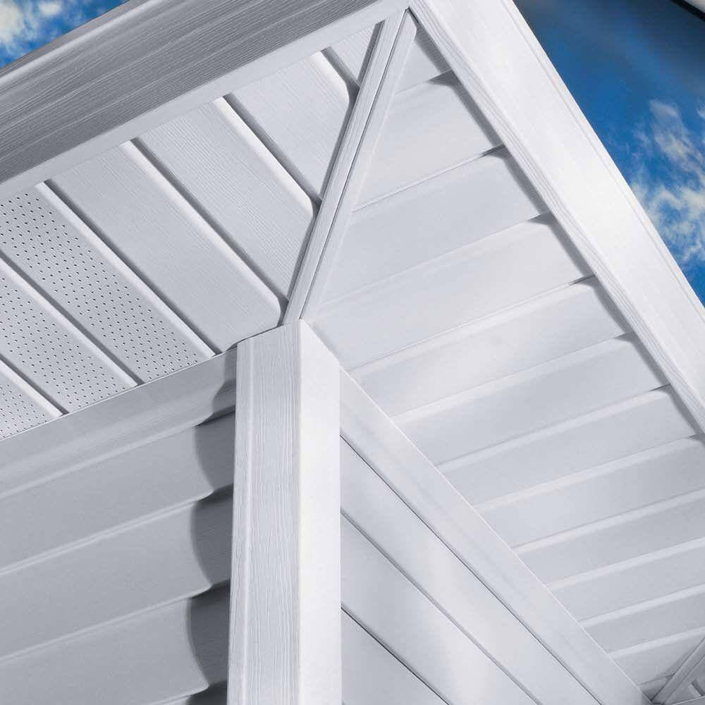 Ply Gem 12.75 in. x 0.5 in. Rectangular White Weather Resistant Vinyl Soffit Vent EVSD5N04H