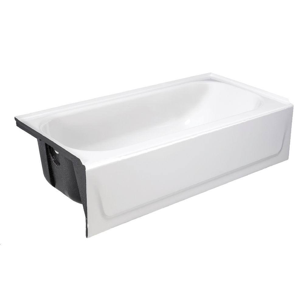 Bootz Industries Mauicast 30 in. x 60 in. x 78.5 in. Standard Fit Alcove Bath and Shower Kit with Left-Hand Drain in White BTZ-MCAST-N-LH-NXT