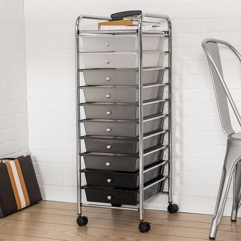 Honey-Can-Do 10 Drawer Shaded Storage Cart