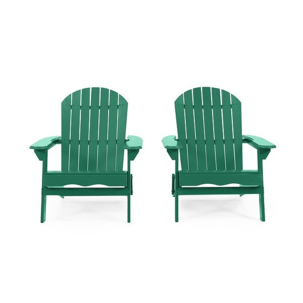 Hanlee Outdoor Rustic Acacia Wood Folding Adirondack Chair (Set of 2) by Christopher Knight Home