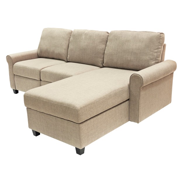 Copenhagen Reclining Sectional With Right Storage Chaise Serta