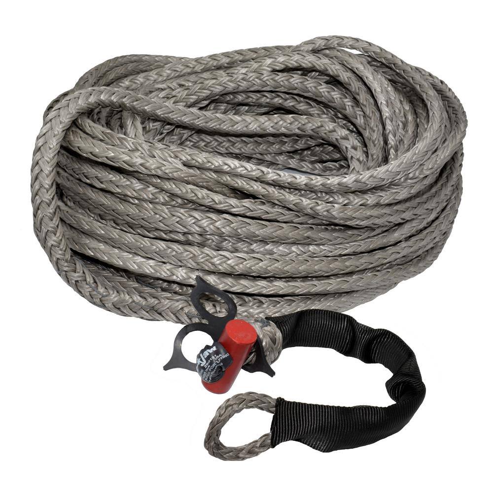 LockJaw 12 in. x 100 ft. 10700 lbs. WLL Synthetic Winch Rope Line with Integrated Shackle 20-0500100