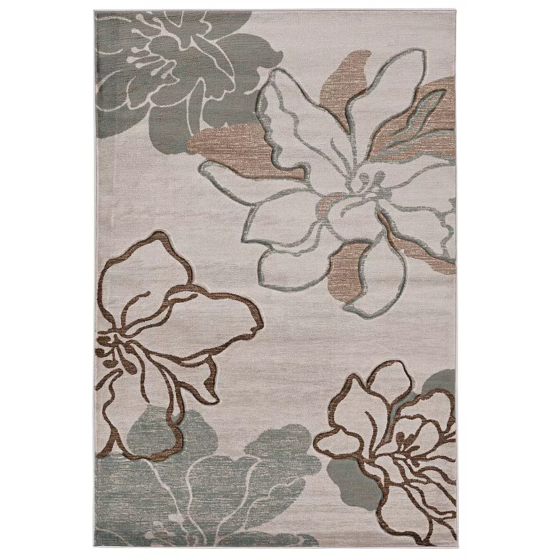 Linon Milan Floral Silhouettes Rug