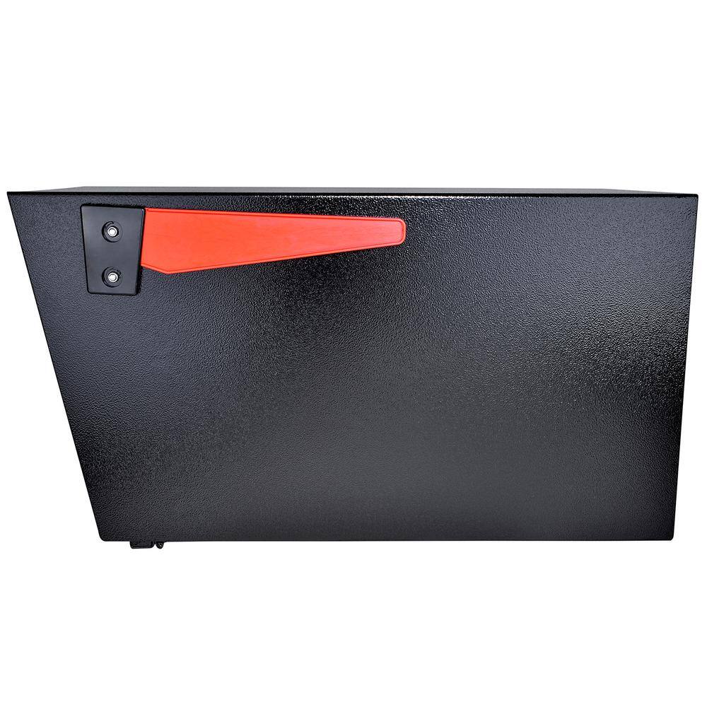 Mail Boss Mail Manager Locking Post-Mount Mailbox with High Security Reinforced Patented Locking System Black 7506BB