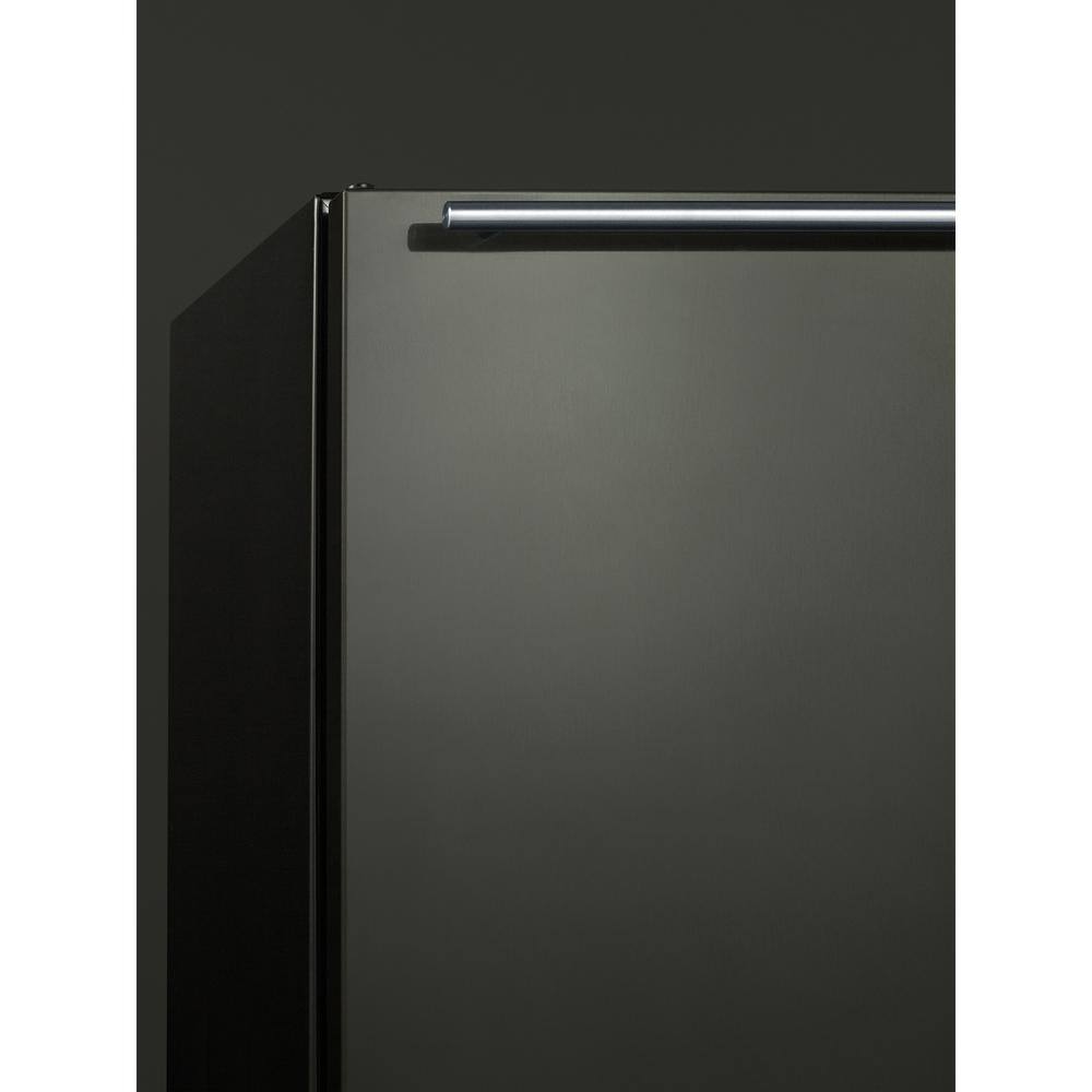 Summit Appliance 24 in. 4.8 cu. ft. Mini Fridge in Black Stainless Steel AL54KSHH