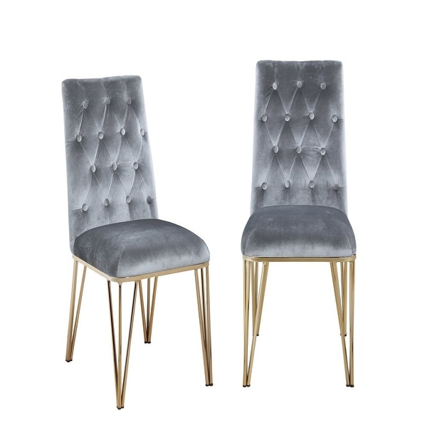 Moishe Diamond Velvet Upholstered Dining Chair