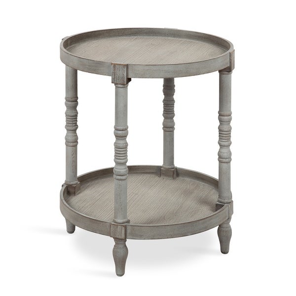 Kate and Laurel Bellport Round Wood Side Table - 20x20x24