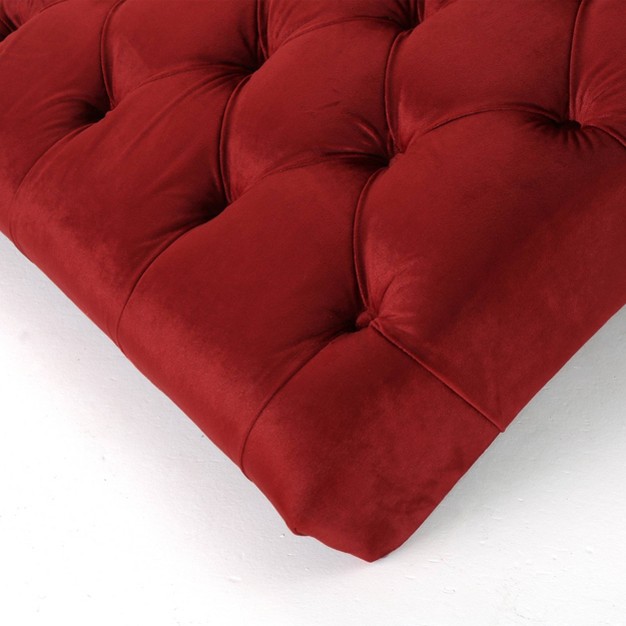 Garret Tufted Velvet Chaise Lounge Garnet Christopher Knight Home