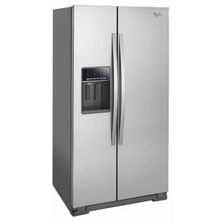 Whirlpool 26 cu. ft. Side by Side Refrigerator in Monochromatic Stainless Steel WRS586FIEM