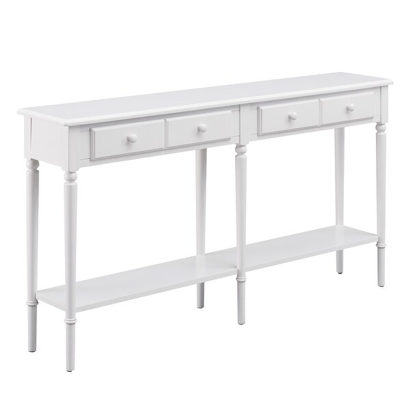 Double Hall Console/Sofa Table with Display Shelf