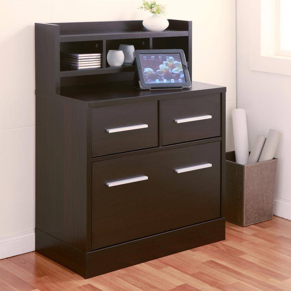 Furniture of America Tabago Cappuccino File Cabinet with 4-Shelf IDI-13643