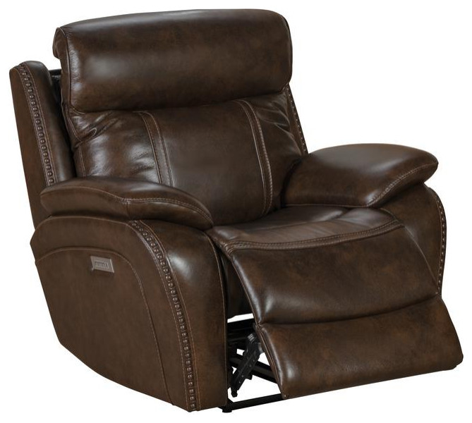 9PHL 3703 Sandover Power Recliner  Chocolate   Contemporary   Recliner Chairs   by BisonOffice  Houzz