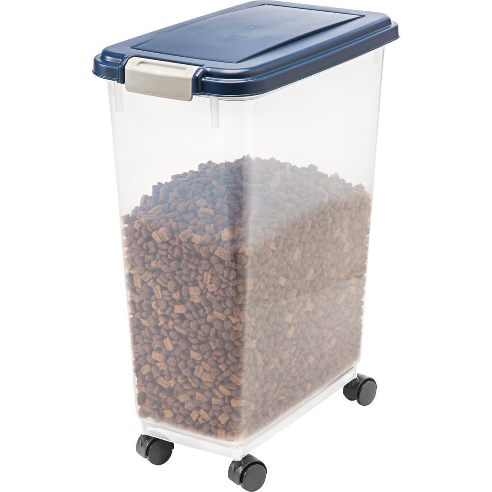 IRIS 47 Qt. Airtight Pet Food Storage Bin in Navy 301073