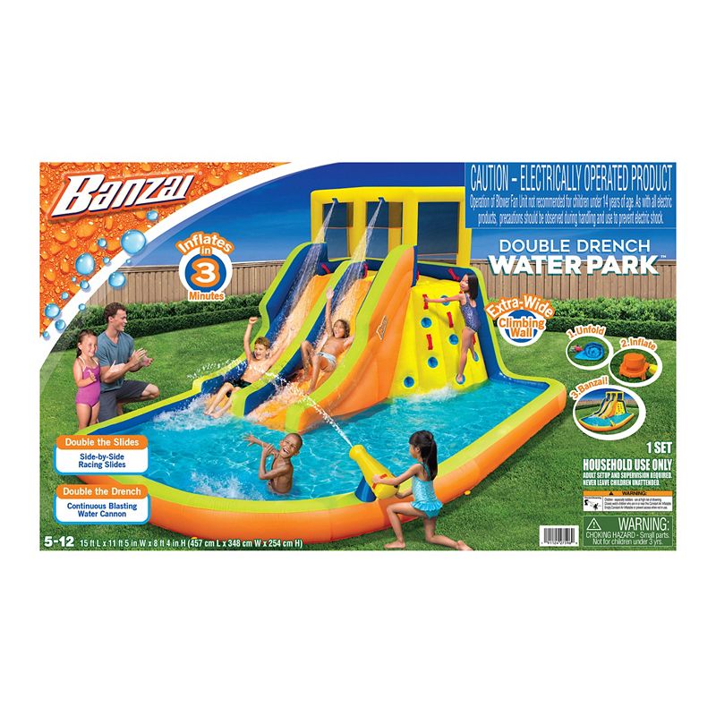 Banzai Double Drench Water Park Outdoor Toy