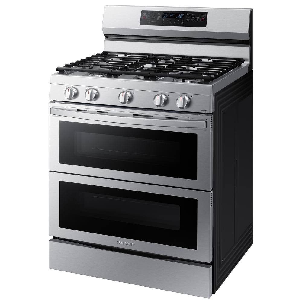  6 cu. ft. 30 in. Freestanding Smart Double Oven Gas Range with Air Fry Fingerprint Resistant in. Stainless Steel NX60A6751SS