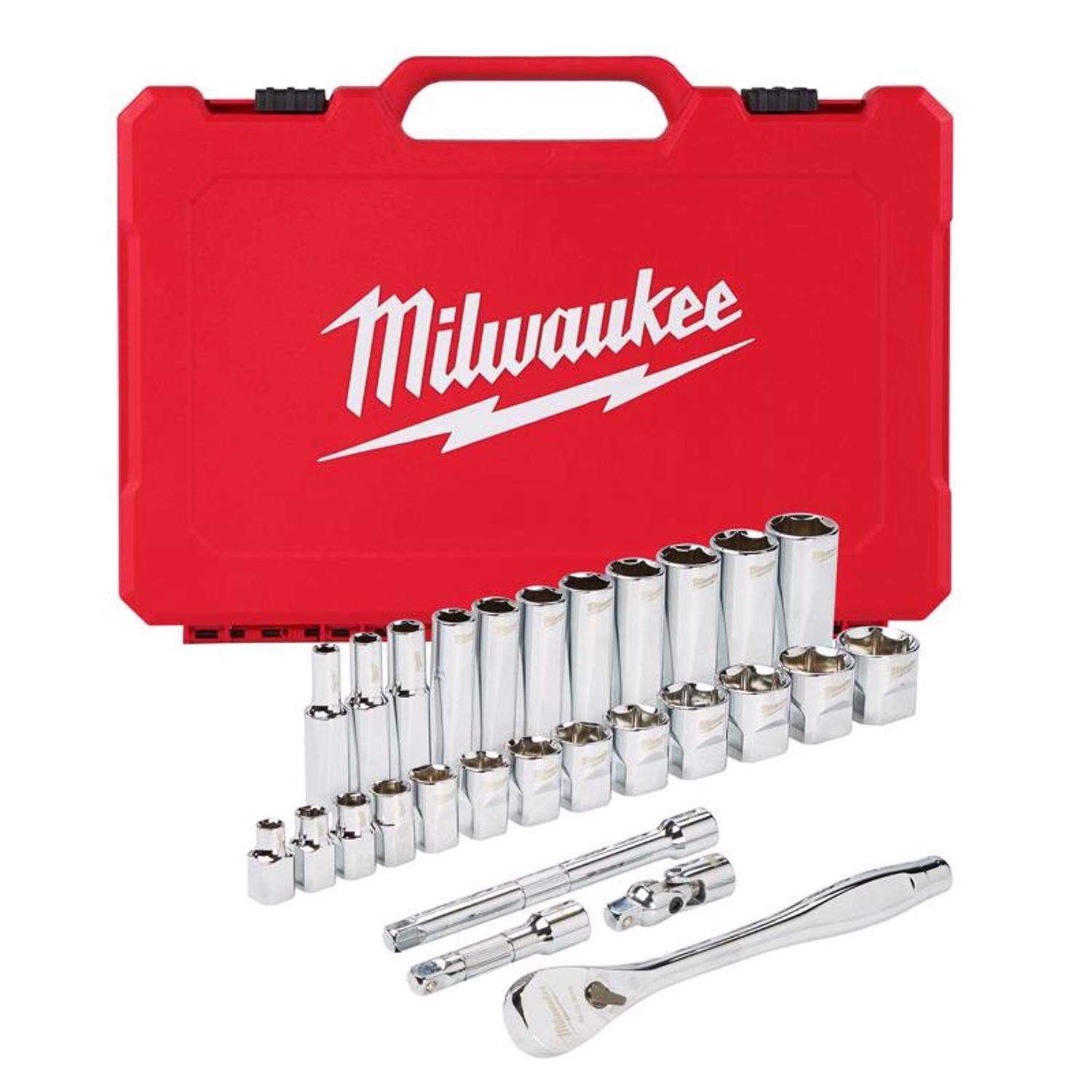 MW 3/8 in. drive SAE Ratchet and Socket Set