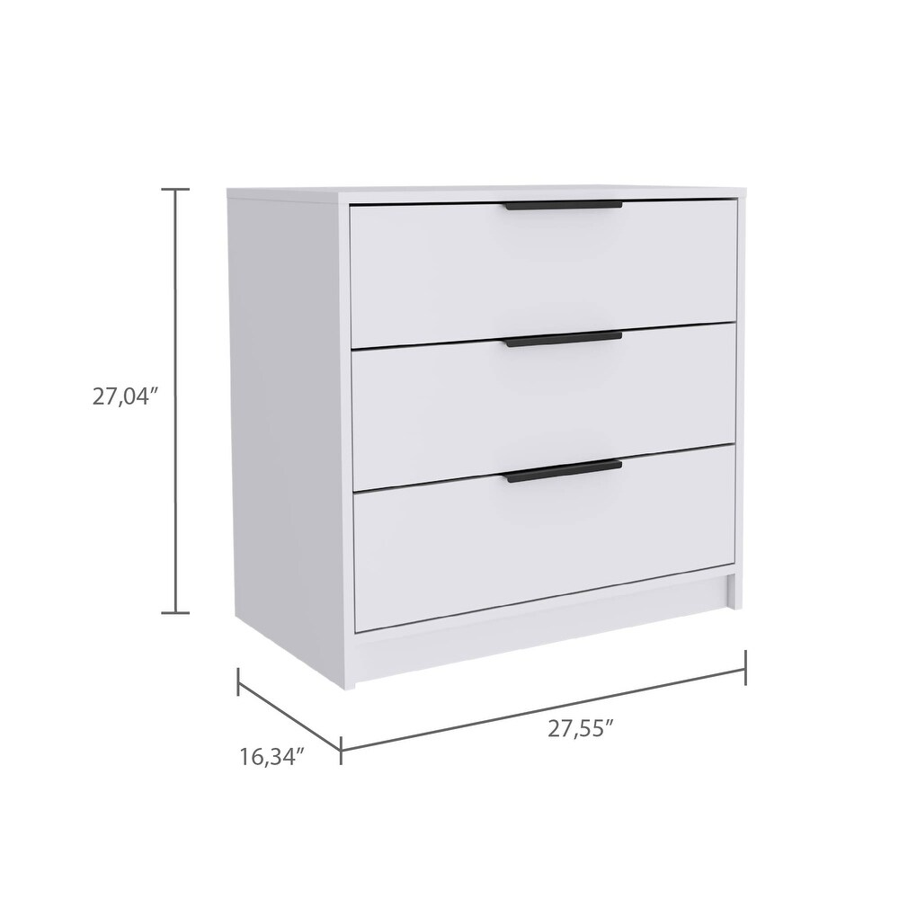 Contemporary Style 3 Drawers Dresser Chests for Bedroom  Storage Dressers Organizer for Bedroom  Living Room  Hallway