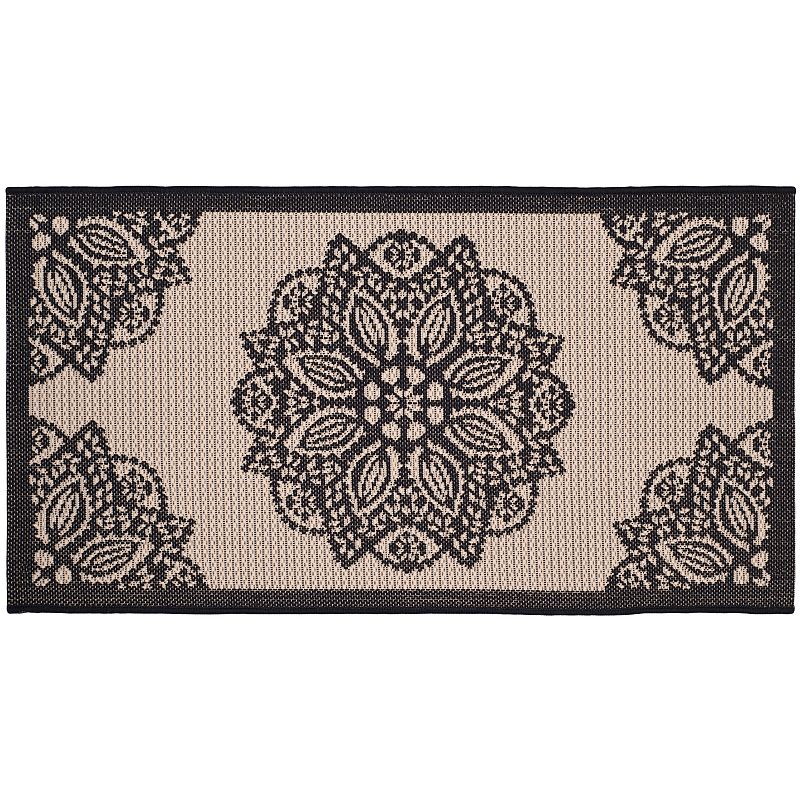 Safavieh Courtyard Floral Medallion Indoor Outdoor Rug