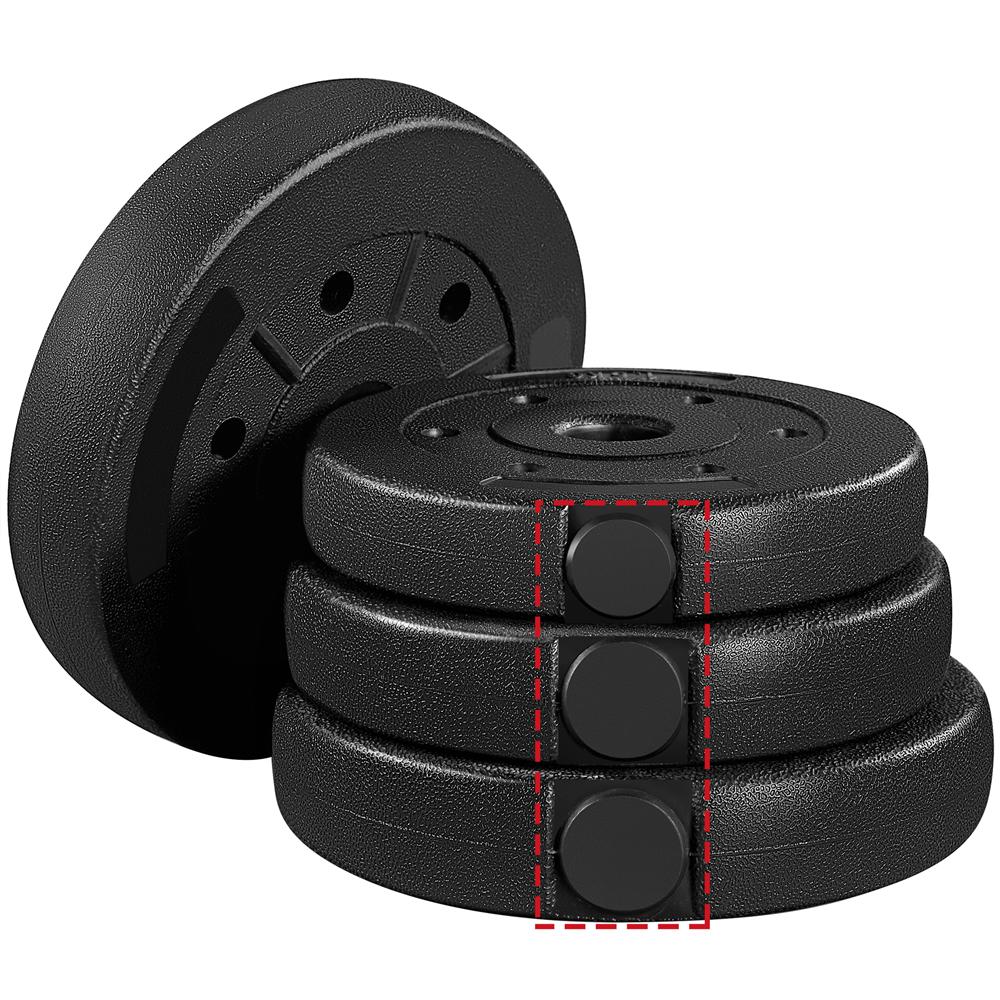 Easyfashion 30 KG/66 Lb. Adjustable Home Training Dumbbell Set， Black