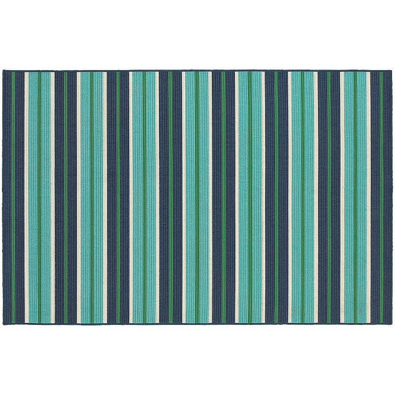 StyleHaven Maritime Linear Stripes Indoor Outdoor Rug