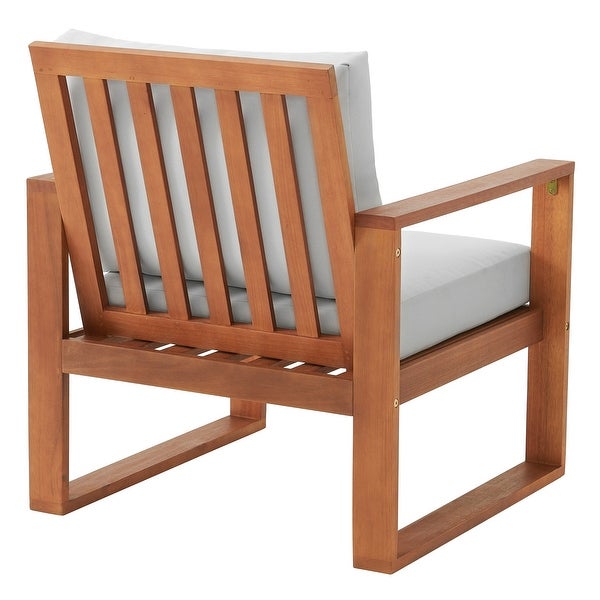 Weston Eucalyptus Wood 5-Piece Set with Set of 4 Outdoor Chairs and Cocktail Table - Overstock - 35683563