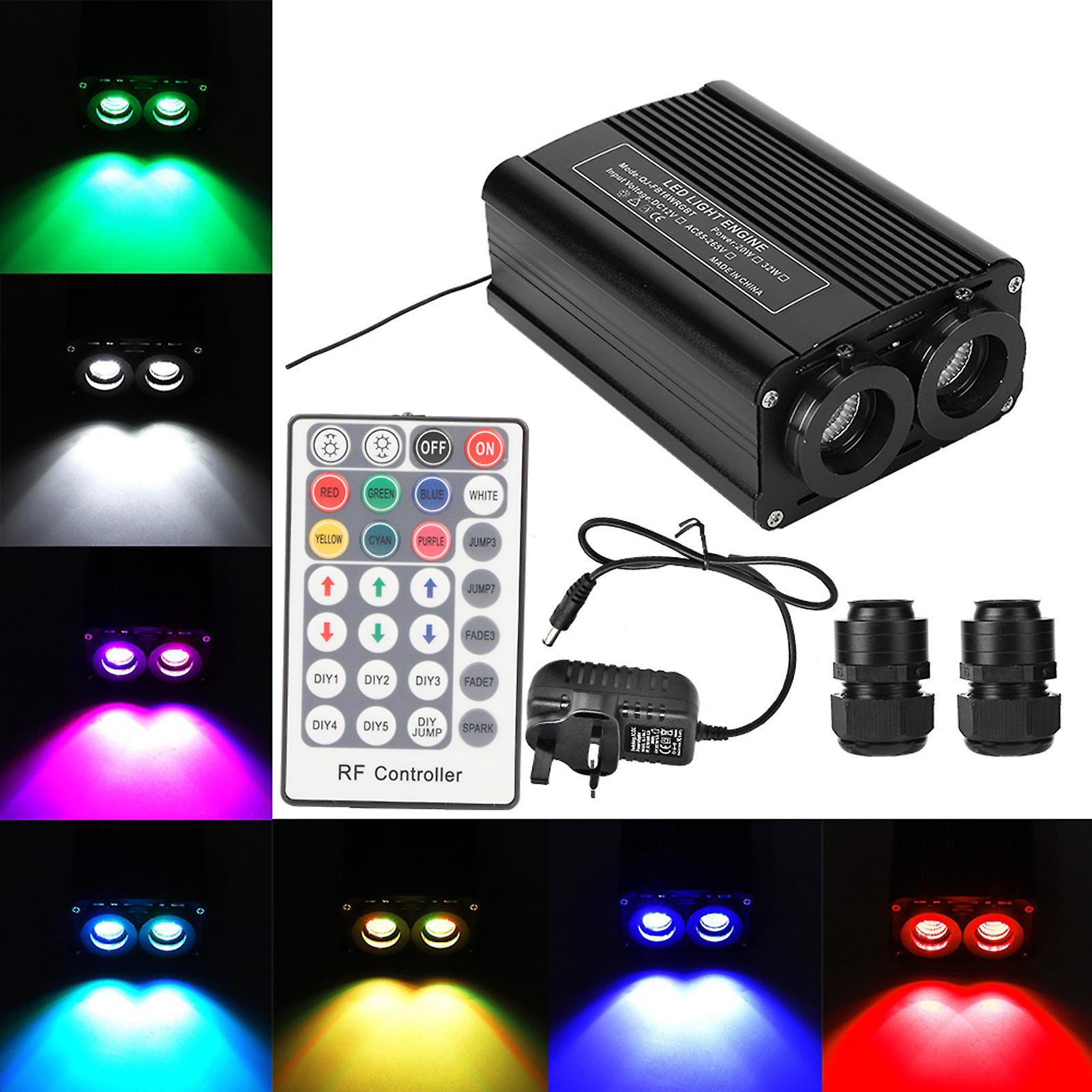 32W RGB LED Twinkle LED Fiber Optic Star Ceiling Kit Lights With 28 Keys Remote Controller UK Plug 85?265V