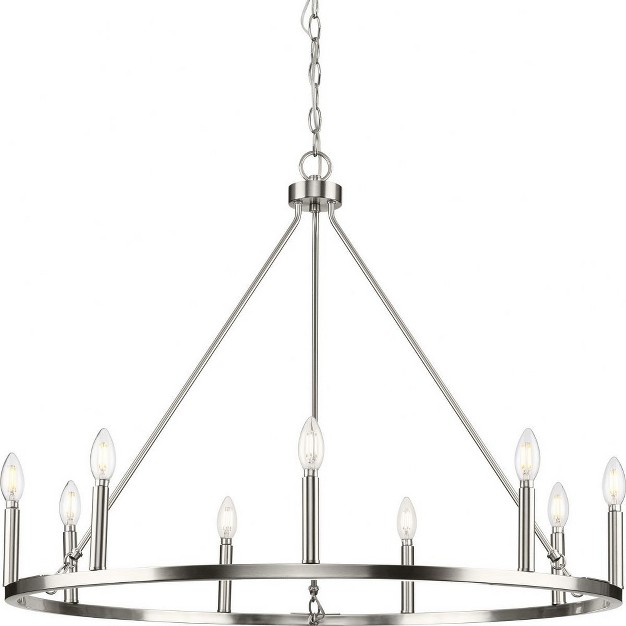 Progress Lighting Gilliam 9 Light Chandelier Brushed Nickel