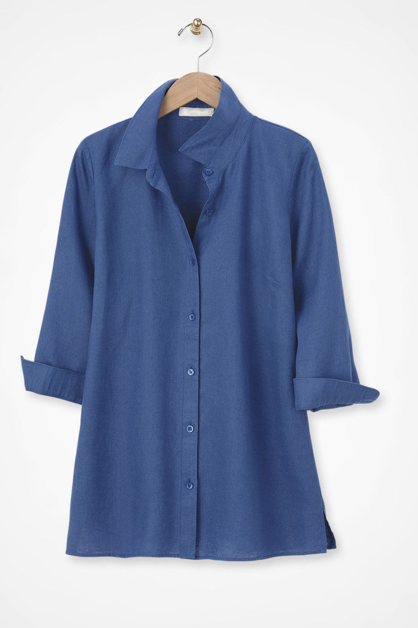 Easy-Care Linen Big Shirt