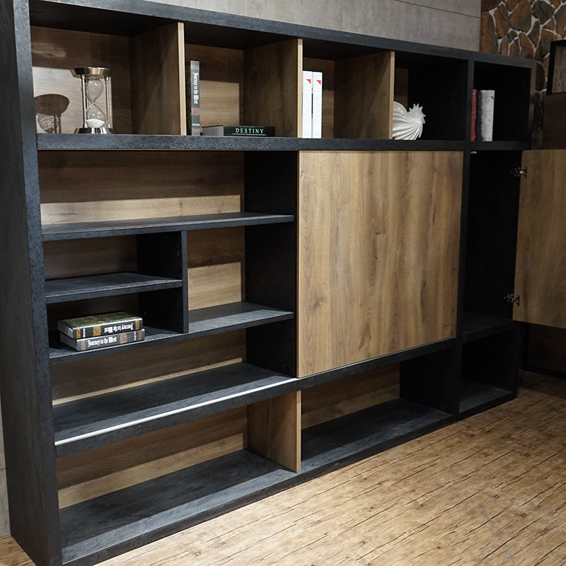 PHOENIX Display Wall Unit 3.0M - Warm Oak & Black