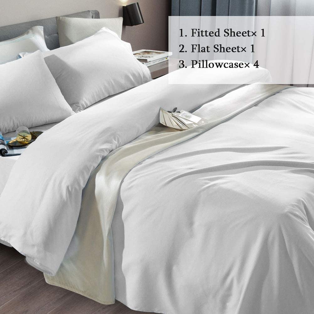 Super Soft 1800 Thread Count Luxury Egyptian Wrinkle Hypoallergenic 6 pcs Bed Sheet Set