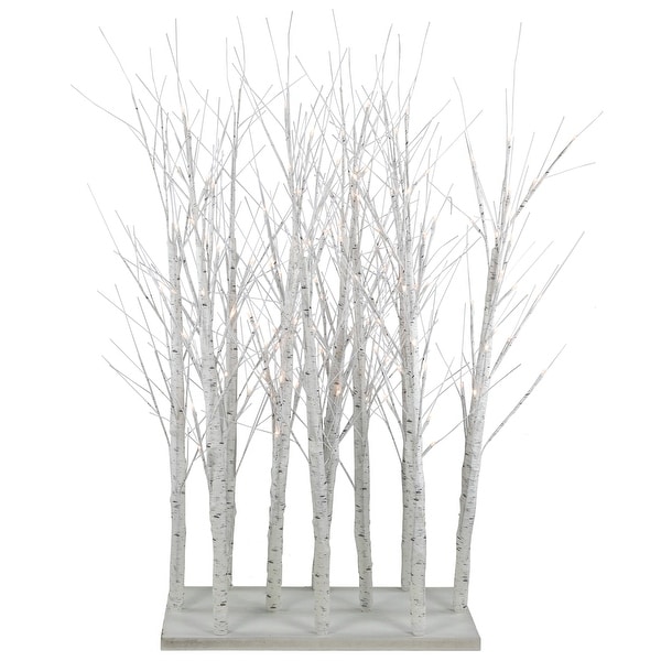 4' LED Lighted White Birch Twig Tree Cluster Christmas Decoration