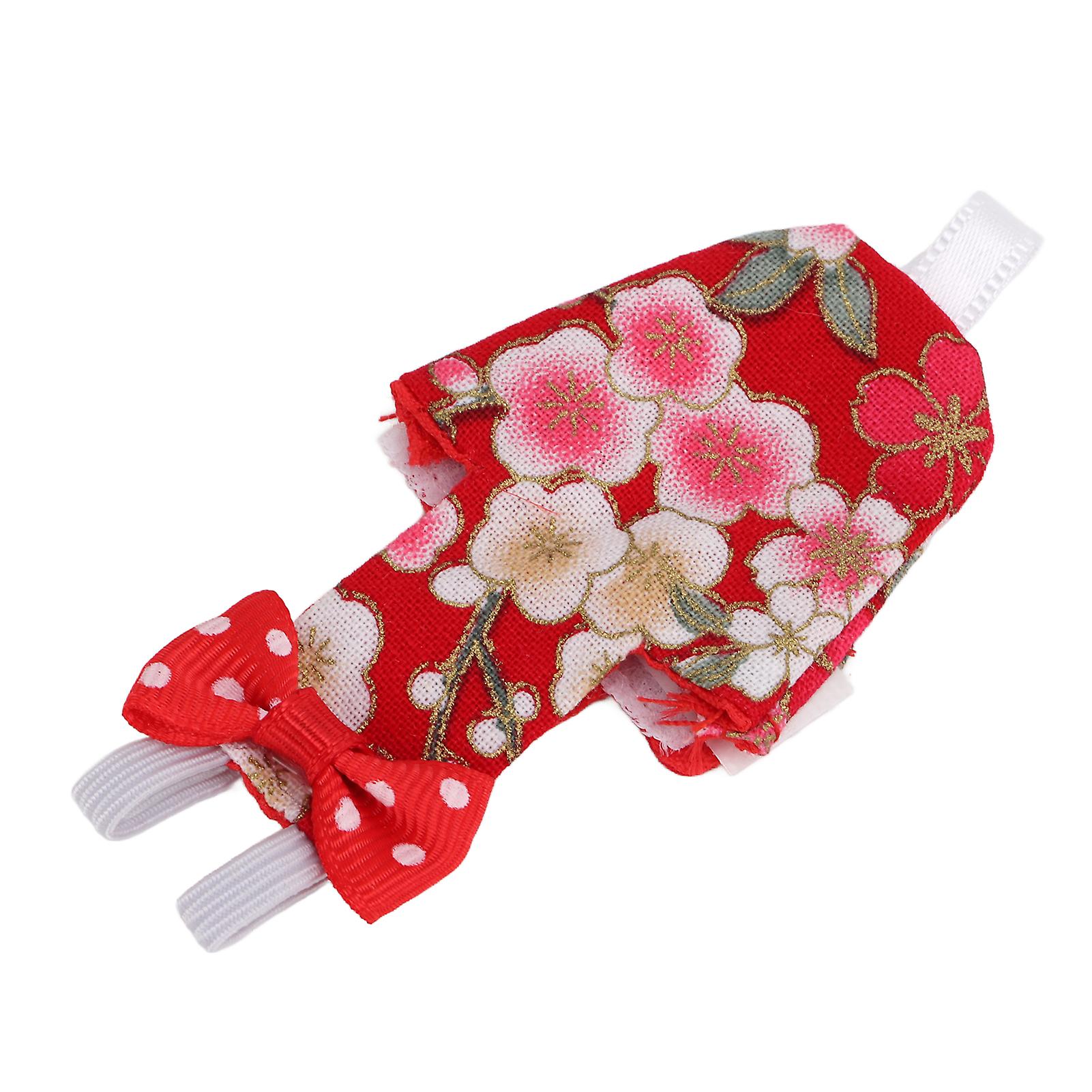 Bird Diaper Cotton Cloth Washable Parrot Flight Suit With Waterproof Liner For Pet Bird Macaw Cockatielxs Red Cherry Blossom