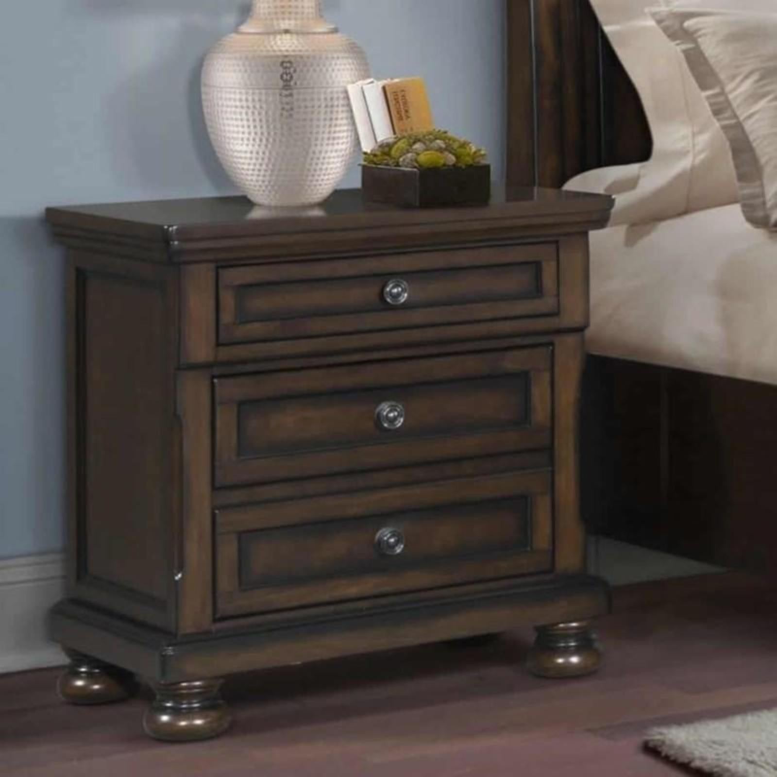 Picket House Furnishings Kingsley Nightstand - Walnut, Pinewood, Traditional