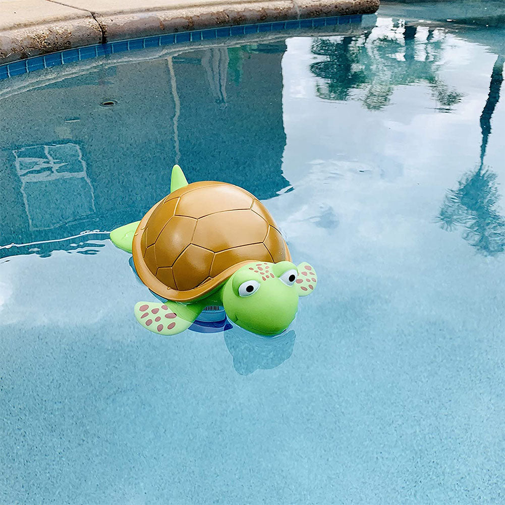 WWD POOL Chlorine Dispenser Animal Floating Pool Chlorine Floater for Chemical Tablets Fits 3" Tabs Bromine Holder Turtle Design