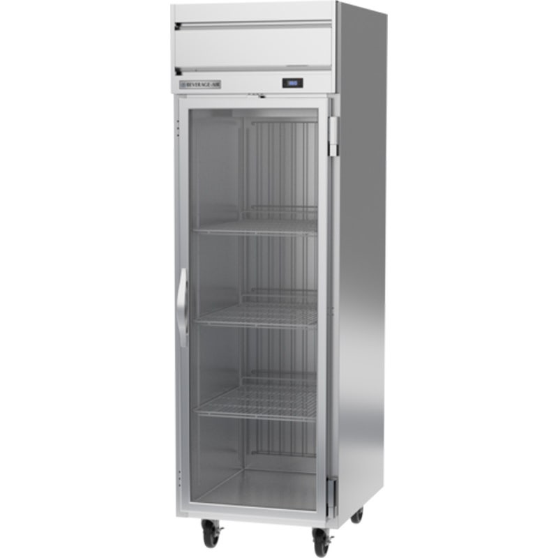 Beverage-Air HRS1HC-1G Reach-In Refrigerator， Horizon Series， 1-Section， 1 Glass Door， Gray Sides