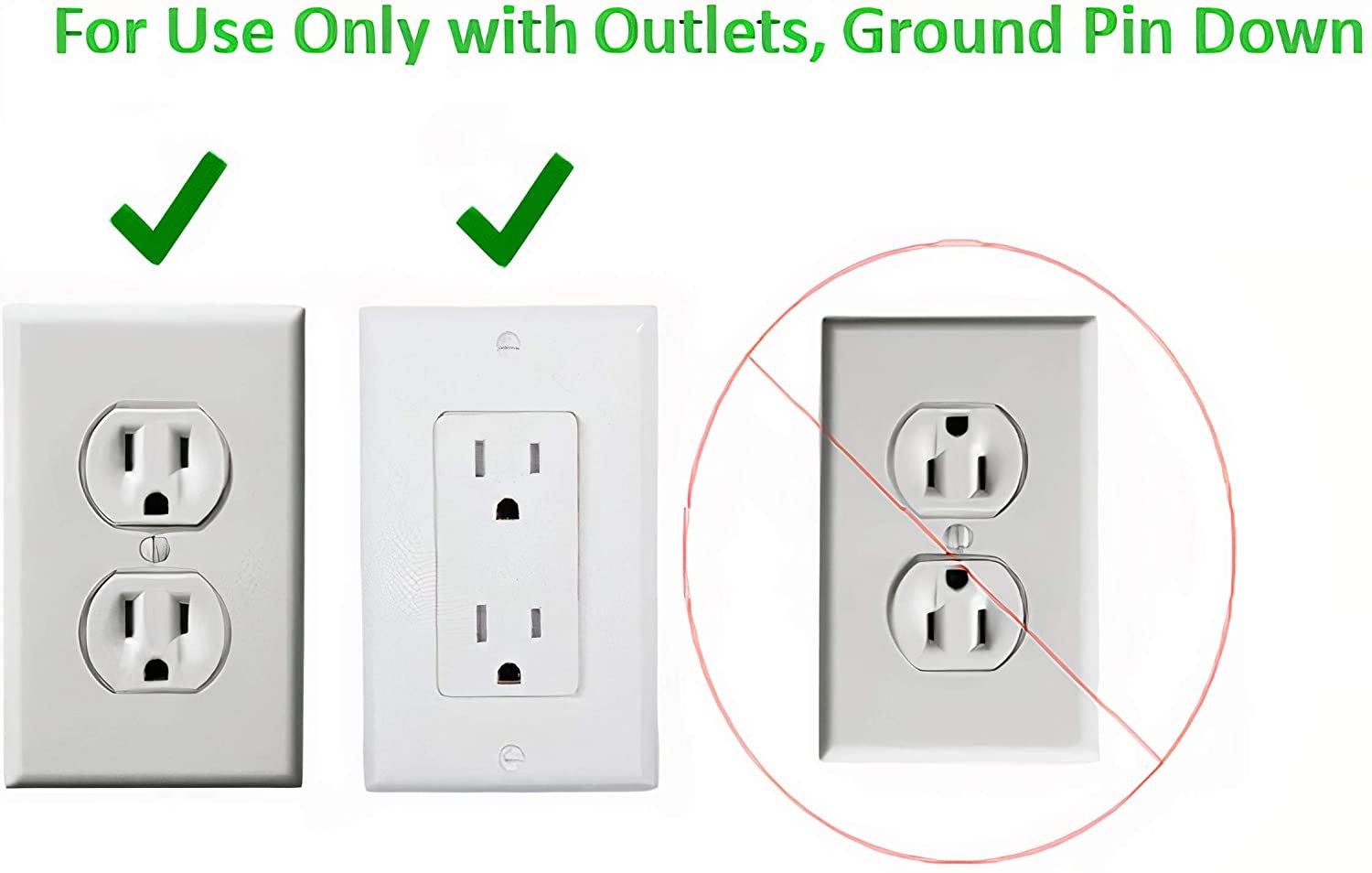 Sleek Socket Wall Plate with 3-Outlet Extension Cord， 3ft， Standard Size