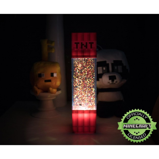 Ukonic Minecraft Tnt Block Led Glitter Motion Lamp 12 Inches