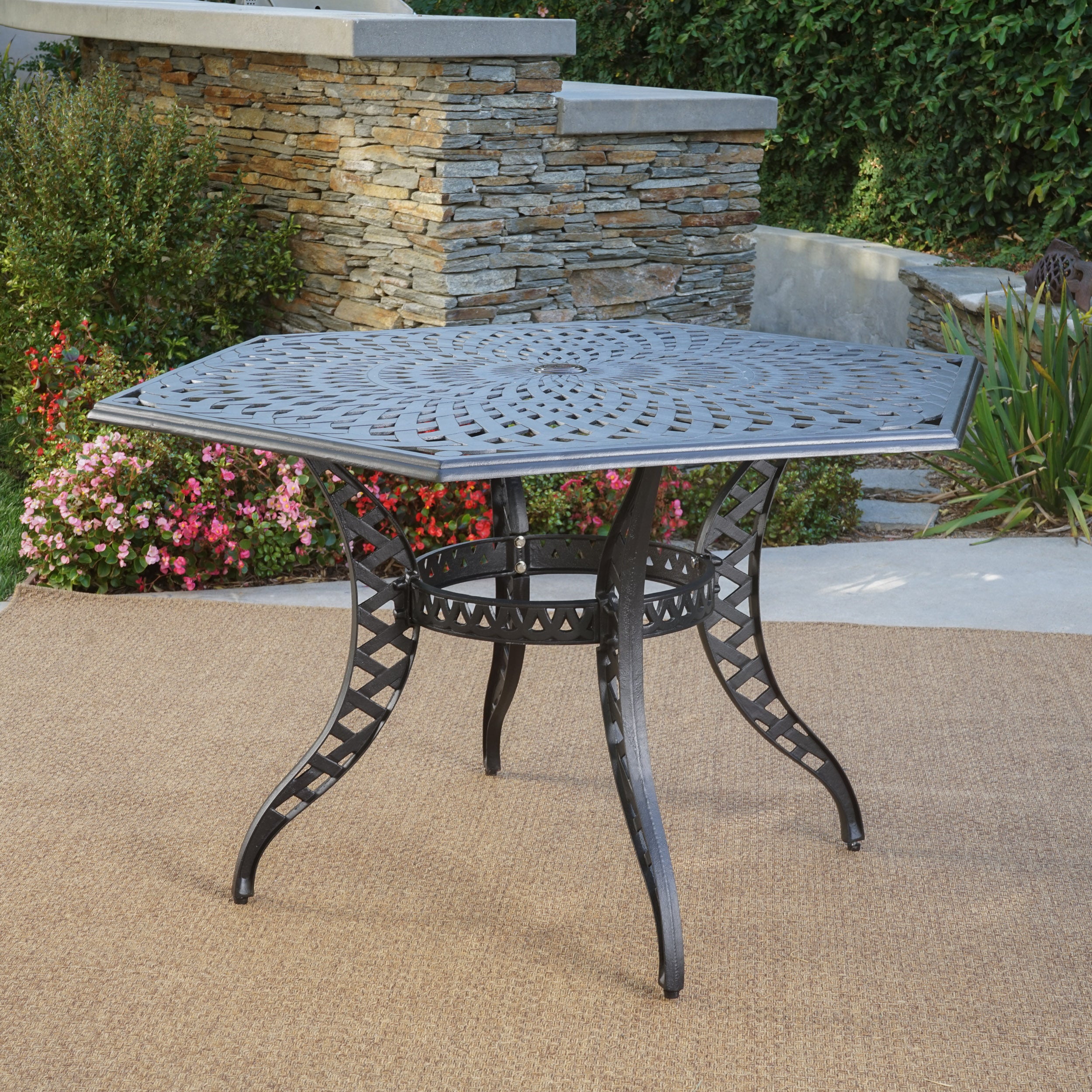 Hammond 7 Piece Bronze Cast Aluminum Outdoor Dining Set