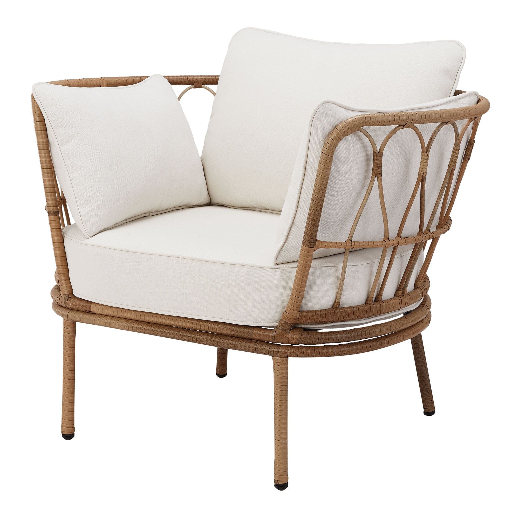 Better Homes & Gardens Willow Sage All-Weather Wicker Outdoor Cuddle Chair and Ottoman Set, Beige