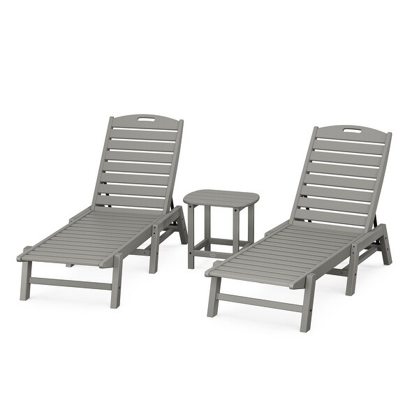 POLYWOOD Nautical 3Piece Chaise Lounge Set with South Beach 18