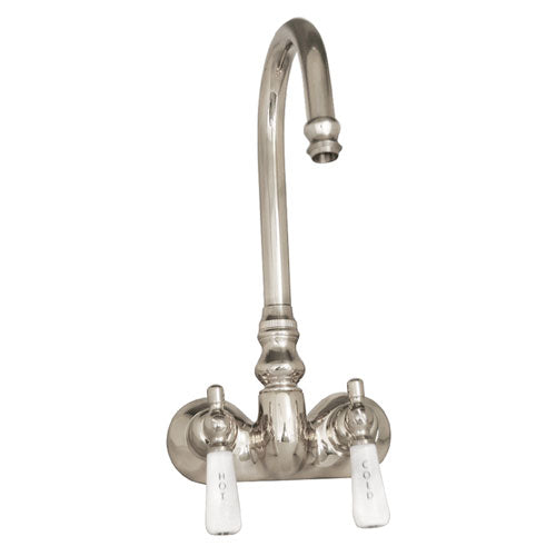 Clawfoot Tub Filler – Code Spout, Lever Porcelain Handles