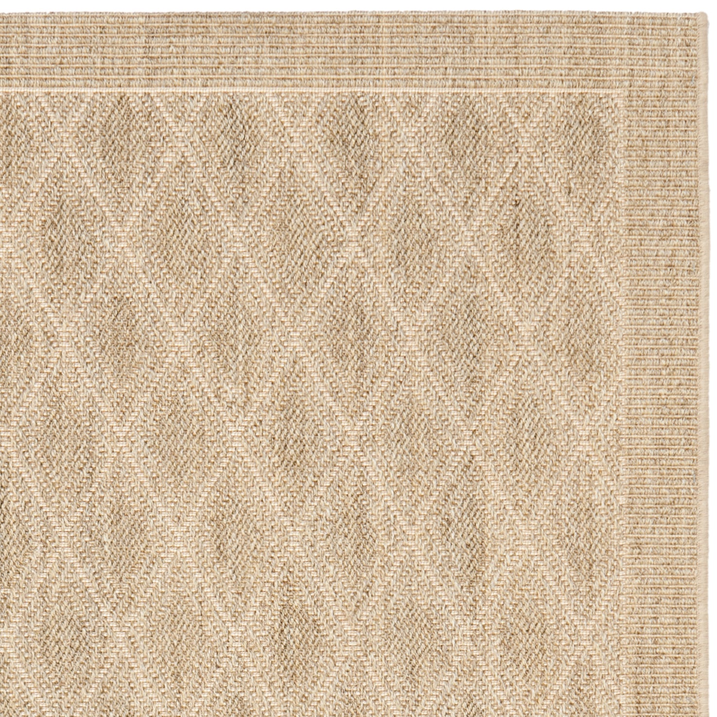 SAFAVIEH Palm Beach Femie Geometric Diamonds Area Rug, Sand, 2 x 3