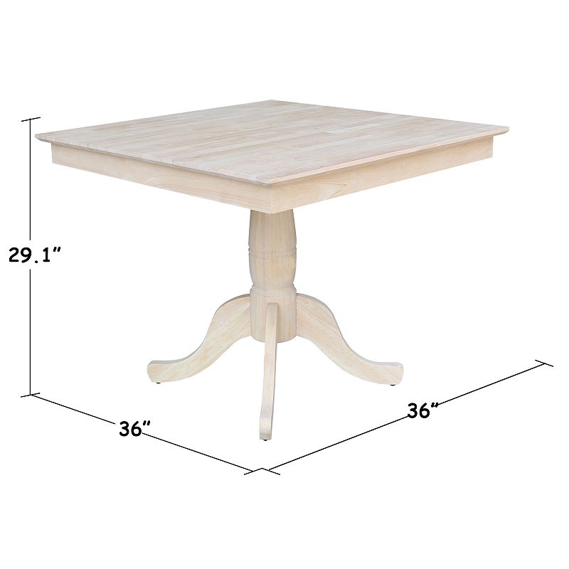 International Concepts Square Pedestal Dining Table