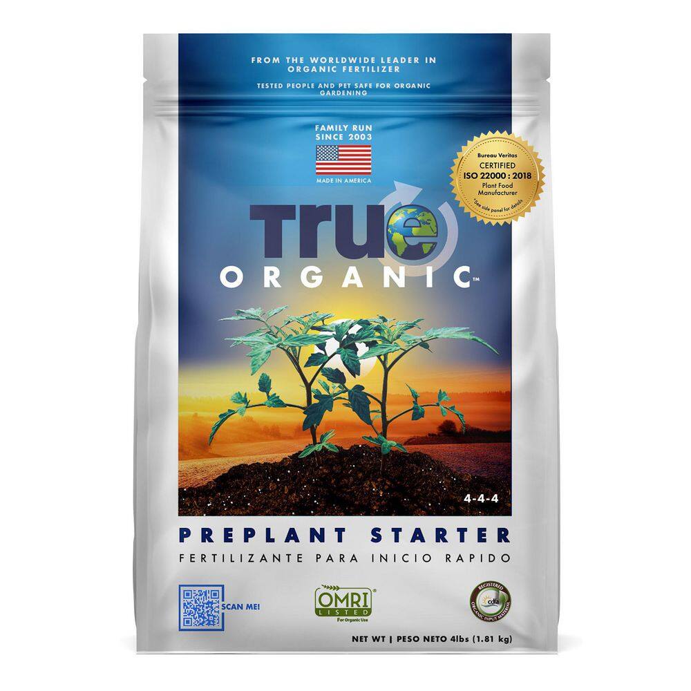 TRUE ORGANIC 4 lbs. Organic Preplant Starter Dry Fertilizer OMRI Listed 4-4-4 R0026