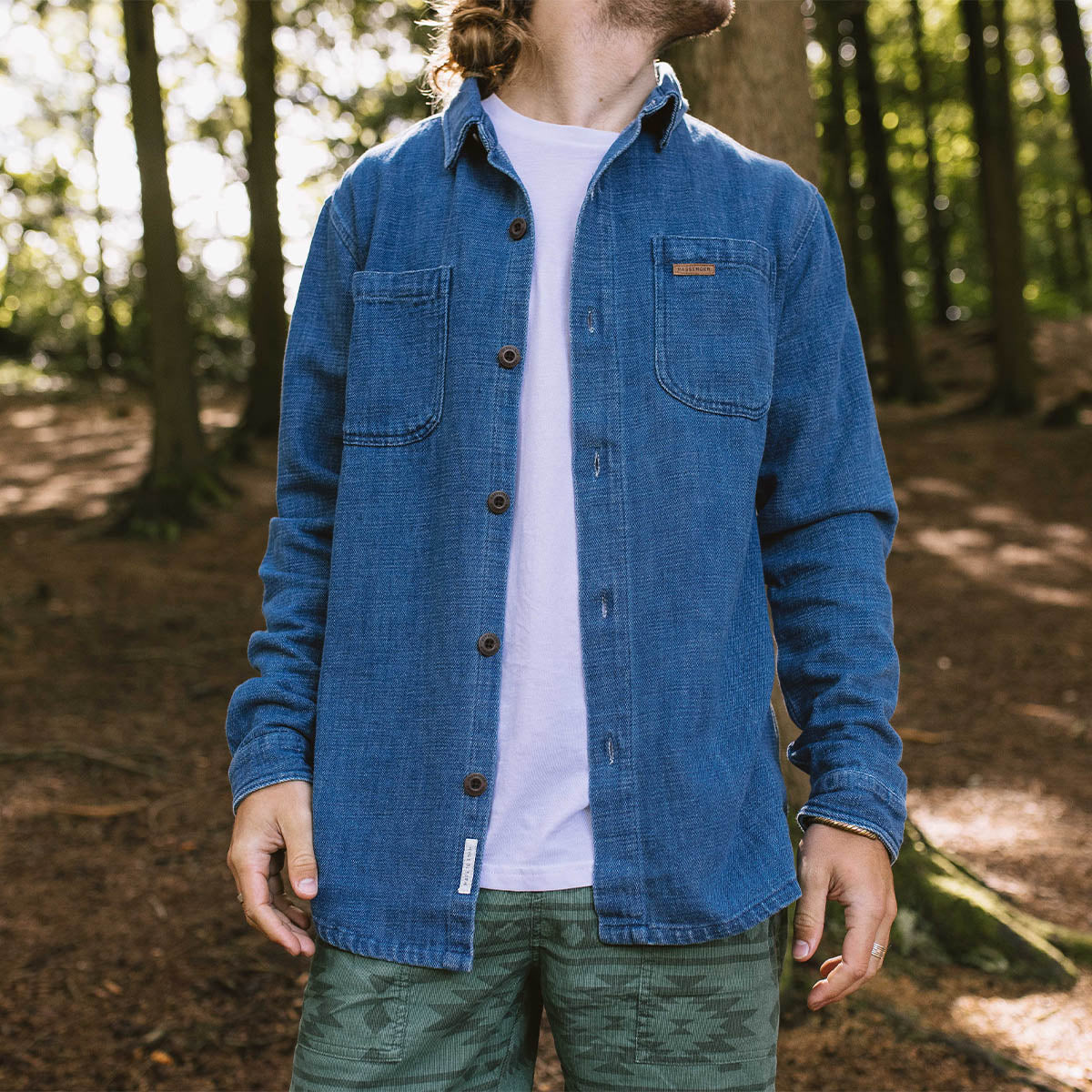 Backcountry Organic Cotton Denim LS Shirt - Washed Denim