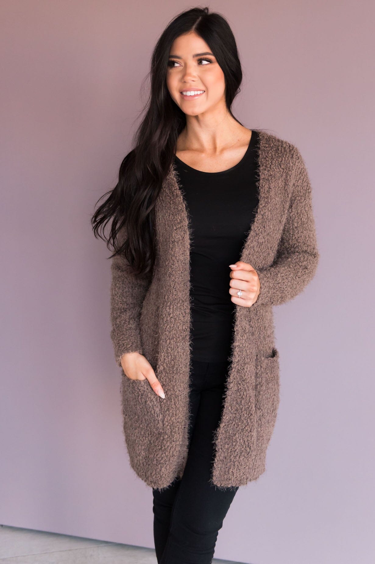 Soft & Cuddly Modest Sweater Cardigan